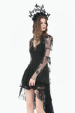 Gothic  Ruffled Butterfly Embroidery Sheer Lace Bolero BW181