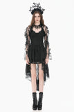 Gothic  Ruffled Butterfly Embroidery Sheer Lace Bolero BW181