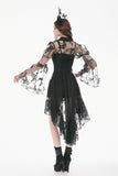 Gothic  Ruffled Butterfly Embroidery Sheer Lace Bolero BW181