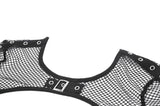 Tech-Punk Elastic Mesh Shrug with Metallic Buckle and Lattice Cutout Sleeves BW182