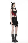 Black red gothic doll corset CW047