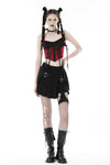 Black red gothic doll corset CW047