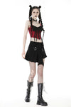 Black red gothic doll corset CW047