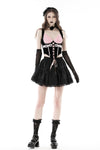 Doll black pink rose sexy lace up corset CW052