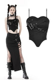 Punk metal crop corset CW053