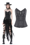 Punk dye lace up zipper corset CW062