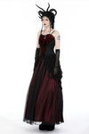 Gothic blood velvet wrap tasseled corset CW070