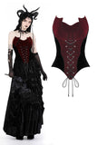 Gothic scarlet bats corset CW071