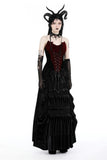 Gothic scarlet bats corset CW071