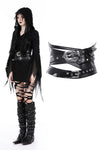 Punk metal buckle bandage underbust corset CW072