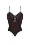 Romantic Heart Velvet Corset with Jewel Chains CW092