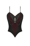 Romantic Heart Velvet Corset with Jewel Chains CW092