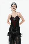 Romantic Heart Velvet Corset with Jewel Chains CW092
