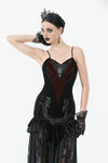 Romantic Heart Velvet Corset with Jewel Chains CW092