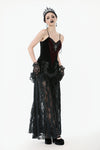 Romantic Heart Velvet Corset with Jewel Chains CW092