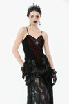 Romantic Heart Velvet Corset with Jewel Chains CW092
