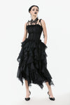 Elegant Floral Jacquard Bustier with Lace & Rose Detail CW097