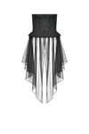 Industrial Grommet Lace-Up High-low Corset with Mesh Hem CW098