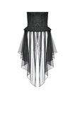 Industrial Grommet Lace-Up High-low Corset with Mesh Hem CW098