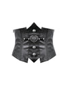 Punk PU Leather Corset Belt with Heart Eyelet Strap CW102