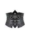 Punk PU Leather Corset Belt with Heart Eyelet Strap CW102