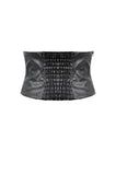 Punk PU Leather Corset Belt with Heart Eyelet Strap CW102