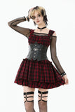Punk PU Leather Corset Belt with Heart Eyelet Strap CW102