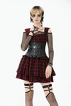Punk PU Leather Corset Belt with Heart Eyelet Strap CW102