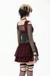 Punk PU Leather Corset Belt with Heart Eyelet Strap CW102