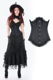 Dark Longline Metal Boned Corset CW109 - Gothlolibeauty