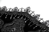 Gothic Regal Velvet Waist Cincher with Double Beaded Tassels CW113