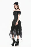 Gothic Court Jacquard Corset with Lace Ruffles and Metallic Busk  CW115