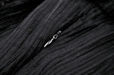 Black Negative Gothic Spiderweb Patchwork Princess Sleeve Maxi Dress DW1005