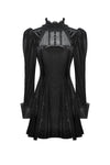 Gothic Velvet Lace Long-Sleeve Dress DW1006