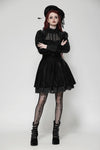 Gothic Velvet Lace Long-Sleeve Dress DW1006