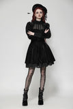 Gothic Velvet Lace Long-Sleeve Dress DW1006