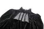 Gothic Velvet Lace Long-Sleeve Dress DW1006