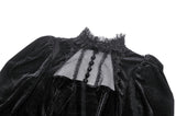 Gothic Velvet Lace Long-Sleeve Dress DW1006