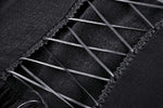 Black Gothic Mesh Patchwork Back Lace-up Everyday Dress DW1007