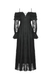 Gothic Off-Shoulder Layered Ruffle Elegant Maxi Dress DW1011