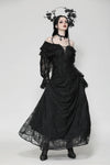 Gothic Off-Shoulder Layered Ruffle Elegant Maxi Dress DW1011