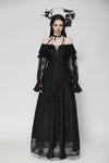 Gothic Off-Shoulder Layered Ruffle Elegant Maxi Dress DW1011