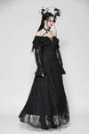 Gothic Off-Shoulder Layered Ruffle Elegant Maxi Dress DW1011