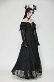 Gothic Off-Shoulder Layered Ruffle Elegant Maxi Dress DW1011