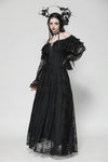 Gothic Off-Shoulder Layered Ruffle Elegant Maxi Dress DW1011
