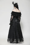 Gothic Off-Shoulder Layered Ruffle Elegant Maxi Dress DW1011