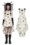 Cute Punk Black Embroidered Butterfly  Lace Angel Beige Dress DW1013