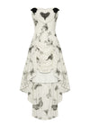 Cute Punk Black Embroidered Butterfly  Lace Angel Beige Dress DW1013