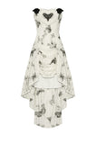 Cute Punk Black Embroidered Butterfly  Lace Angel Beige Dress DW1013