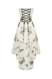 Cute Punk Black Embroidered Butterfly  Lace Angel Beige Dress DW1013